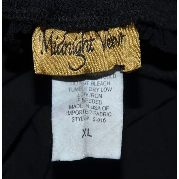 Midnight Velvet Ladies Black Velvet Pull On Palazzo Pants Size XL Elastic Waist - Picture 5 of 7